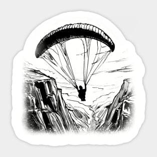 XC Paragliding through Canyons Sticker